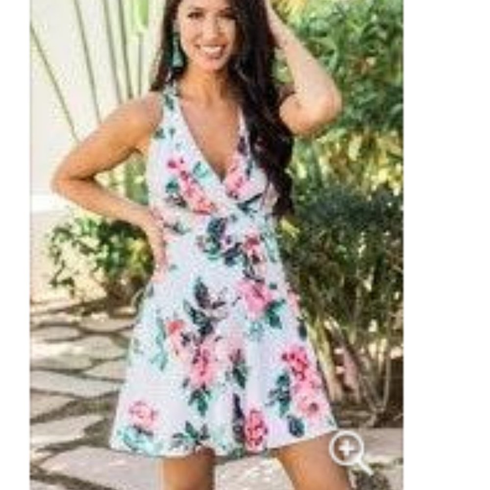 Pink Lily Floral Dress